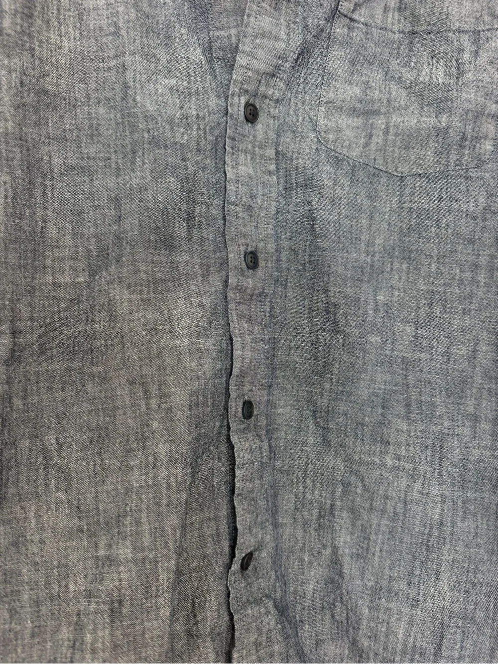 Banana Republic Short-Sleeve Chambray Shirt - Slate Blue